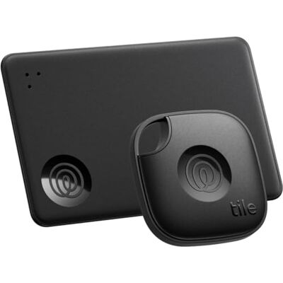 Life360 Tile by Starter Pack Bluetooth Trackers and Item Finders for Keys, Wallets and More, Both iOS and Android Compatible, Phone Finder, Pack of 2 (Black Mate/Slim) Life360 Tile by Starter Pack Bluetooth Trackers and Item Finders for Keys, Wallets and More, Both iOS and Android Compatible, Phone Finder, Pack of 2 (Black Mate/Slim)