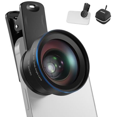 NEEWER BASICS 2 In 1 Phone Camera Lens Accessories Kit, HD 0.45x Wide Angle + 15x Macro, 37mm Lens Clamp Compatible with iPhone Samsung Android Smartphone, LS-67 NEEWER BASICS 2 In 1 Phone Camera Lens Accessories Kit, HD 0.45x Wide Angle + 15x Macro, 37mm Lens Clamp Compatible with iPhone Samsung Android Smartphone, LS-67