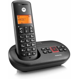 Motorola E211 Cordless Landline House Phone, Home Phone, Answer Machine, Nuisance Call Blocking, Do Not Disturb Button, Amber Backlit Display, Single Handset Pack Motorola E211 Cordless Landline House Phone, Home Phone, Answer Machine, Nuisance Call Blocking, Do Not Disturb Button, Amber Backlit Display, Single Handset Pack