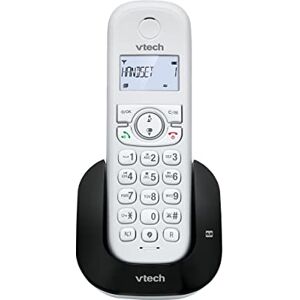VTech CS1550 DECT Cordless Phone with Answering Machine and Call Block, 1 Handset, Landline House Phones, White, Caller ID/Call Waiting, Redial, Handsfree, illuminated Display and Keypad VTech CS1550 DECT Cordless Phone with Answering Machine and Call Block, 1 Handset, Landline House Phones, White, Caller ID/Call Waiting, Redial, Handsfree, illuminated Display and Keypad