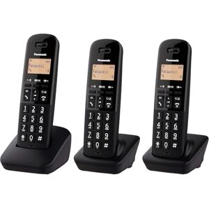 Panasonic KX-TGB613EB DECT Cordless Landline Telephone with Nuisance Call Blocker and Shock Resistant Handsets (Triple Handset Pack) – Black Panasonic KX-TGB613EB DECT Cordless Landline Telephone with Nuisance Call Blocker and Shock Resistant Handsets (Triple Handset Pack) – Black