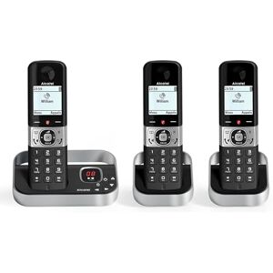 Alcatel F890 Voice Trio Cordless Phone DECT With Answering Machine High Resolution Graphical Display Handsfree Call Barring VIP Ringtone 50 Min Answering Machine 3 Handsets Black/Grey Alcatel F890 Voice Trio Cordless Phone DECT With Answering Machine High Resolution Graphical Display Handsfree Call Barring VIP Ringtone 50 Min Answering Machine 3 Handsets Black/Grey