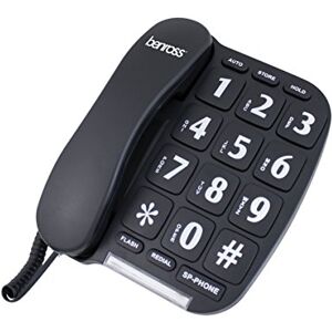 Benross 44570 Jumbo Big Button Home Landline Telephone for Elderly and Disabled/Black/Hands Free Function/Adjustable Volume/Number Memory and Redial Function/Desk or Wall Mountable Benross 44570 Jumbo Big Button Home Landline Telephone for Elderly and Disabled/Black/Hands Free Function/Adjustable Volume/Number Memory and Redial Function/Desk or Wall Mountable