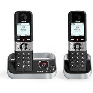 Alcatel F890 Voice Duo Cordless Phone DECT With Answering Machine High Resolution Graphic Display Handsfree Call Barring VIP Ringtone 50 Min Answering Machine 2 Handsets Black/Grey Alcatel F890 Voice Duo Cordless Phone DECT With Answering Machine High Resolution Graphic Display Handsfree Call Barring VIP Ringtone 50 Min Answering Machine 2 Handsets Black/Grey