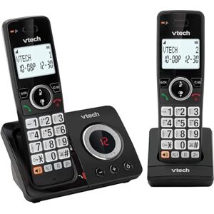 VTech EA5051 DECT Cordless Phone with Answering Machine,Nuisance Call Blocker, Volume Booster, Easy-to-Read Backlit Display, 18 Hours Talk-time, Handsfree Speakerphone, 2-Handset VTech EA5051 DECT Cordless Phone with Answering Machine,Nuisance Call Blocker, Volume Booster, Easy-to-Read Backlit Display, 18 Hours Talk-time, Handsfree Speakerphone, 2-Handset