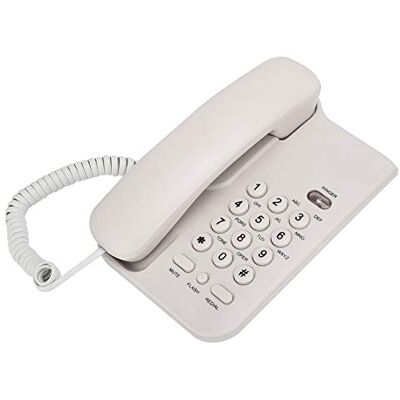 VBESTLIFE Landline Corded Telephone, KX-T3026CID Basic No AC Power Required Large Button Landline Phone Wired Telephone with Indicating Light Flash, for Hotel Home Office School(White) VBESTLIFE Landline Corded Telephone, KX-T3026CID Basic No AC Power Required Large Button Landline Phone Wired Telephone with Indicating Light Flash, for Hotel Home Office School(White)