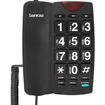 Benross - Big Button Landline - Black - Landline Telephone Benross - Big Button Landline - Black - Landline Telephone