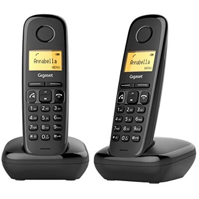 Siemens A270 DUO Basic Cordless Home Phone with Big Display and Speakerphone 2 Handsets, Black Siemens A270 DUO Basic Cordless Home Phone with Big Display and Speakerphone 2 Handsets, Black