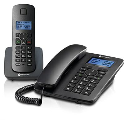 Motorola C4201 Corded & Cordless Home Phone Combo, Landline House Phone, Home Office Phone Motorola C4201 Corded & Cordless Home Phone Combo, Landline House Phone, Home Office Phone