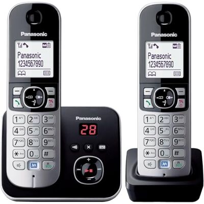 Panasonic KX-TG6822EB Twin DECT Cordless Telephone Set with Answer Machine Panasonic KX-TG6822EB Twin DECT Cordless Telephone Set with Answer Machine