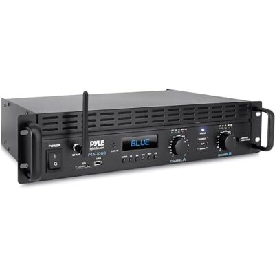Pyle Bluetooth Stereo Amplifier – 2000W Home Audio Receiver with XLR/TRS Inputs, Rack Mount, Cooling Fans – Surround Sound Amp for Home Theatre, DJ, Studio, AV Systems Pyle Bluetooth Stereo Amplifier – 2000W Home Audio Receiver with XLR/TRS Inputs, Rack Mount, Cooling Fans – Surround Sound Amp for Home Theatre, DJ, Studio, AV Systems