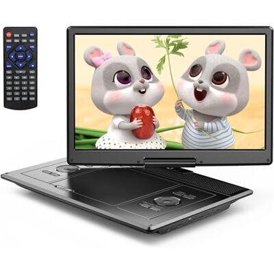 YOTON 16.9" Portable DVD Player, 14.1" HD Screen, Elderly-Friendly, 6H Easy Setup, Just Insert and Play, TV/Projector Sync, Region-Free, High Volume, Multiple Disc Formats/USB/SD YOTON 16.9" Portable DVD Player, 14.1" HD Screen, Elderly-Friendly, 6H Easy Setup, Just Insert and Play, TV/Projector Sync, Region-Free, High Volume, Multiple Disc Formats/USB/SD