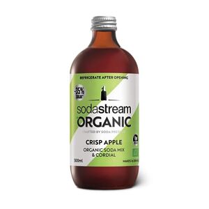 SodaStream Flavours Organic Apple Drink Mix, Fizzy Drink Maker Concentrate, Aspartame Free SodaStream Syrup, Vegan Appleade Sparkling Water Flavouring, Low Sugar Fizzy Apple - 1x 500ml Bottle
