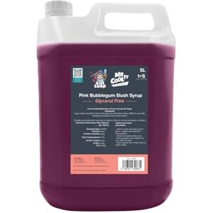 Mr Cool It Pink Bubblegum Slush Syrup 5L Glycerol-Free Frozen Drink Mix, 6:1 Concentrate, Suitable for All SLUSHI Machines, Vegan, Halal & Gluten Free Mr Cool It Pink Bubblegum Slush Syrup 5L Glycerol-Free Frozen Drink Mix, 6:1 Concentrate, Suitable for All SLUSHI Machines, Vegan, Halal & Gluten Free