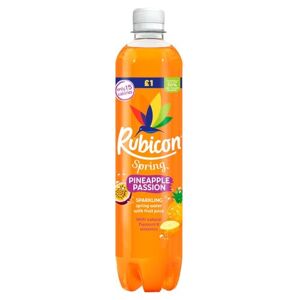 Generic Rubiconn Spring Orange Mango, Black Cherry Raspberry & Pineapple Passion 500ml - Sparkling Spring Water with Fruit Juice VIMIX (06 Bottles, Pineapple Passion)