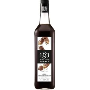 1883 MAISON ROUTIN Chocolate Hazelnut Bar Syrup, Gourmet Cocoa & Hazelnut, Made with Real Sugar Cane for Coffee, Hot Chocolate & Desserts, No Preservatives or Artificial Colours 1L Glass Bottle 1883 MAISON ROUTIN Chocolate Hazelnut Bar Syrup, Gourmet Cocoa & Hazelnut, Made with Real Sugar Cane for Coffee, Hot Chocolate & Desserts, No Preservatives or Artificial Colours 1L Glass Bottle