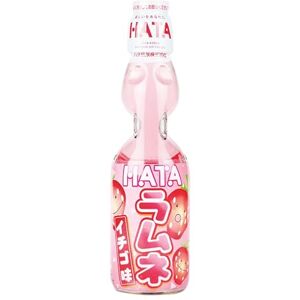 Hata Kosen Strawberry Ramune Japanese Soda Soft Drink, Marble-Sealed Glass Bottles, 9 x 200ml Case Pack, Fruity Sparkling Lemonade Style, Chilled Party Drinks & Gifting for Japanese Food Lovers Hata Kosen Strawberry Ramune Japanese Soda Soft Drink, Marble-Sealed Glass Bottles, 9 x 200ml Case Pack, Fruity Sparkling Lemonade Style, Chilled Party Drinks & Gifting for Japanese Food Lovers