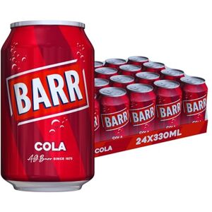 BARR Cola Cans Fizzy Drinks 24 Pack x 330ml Cans Refreshing Cola Flavoured Soft Drink BARR Cola Cans Fizzy Drinks 24 Pack x 330ml Cans Refreshing Cola Flavoured Soft Drink
