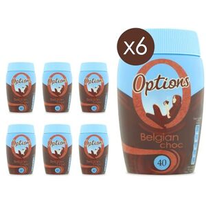 Options Belgian Chocolate Instant Hot Chocolate Powder 395g (6 Pack) – Perfect Low Calorie Treat Options Belgian Chocolate Instant Hot Chocolate Powder 395g (6 Pack) – Perfect Low Calorie Treat