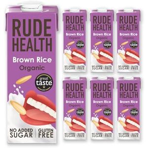 Rude Health 6 x 1 Litre Organic Brown Rice Dairy-Alt Milk, 100% Natural Organic Drink, Lactose Free, Dairy Free & Gluten-Free, Unsweetened, Award-Winning, Healthy & Vegan, 100% Recyclable Packaging Rude Health 6 x 1 Litre Organic Brown Rice Dairy-Alt Milk, 100% Natural Organic Drink, Lactose Free, Dairy Free & Gluten-Free, Unsweetened, Award-Winning, Healthy & Vegan, 100% Recyclable Packaging
