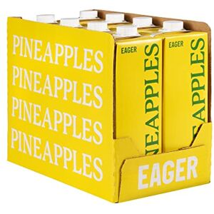 Eager Cloudy Pineapple Juice 100% Pressed, Refreshing Fruit Drink, NFC Not From Concentrate, 1 Litre (Pack of 8) Eager Cloudy Pineapple Juice 100% Pressed, Refreshing Fruit Drink, NFC Not From Concentrate, 1 Litre (Pack of 8)