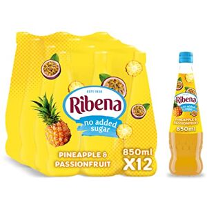 Ribena Pineapple and Passionfruit Squash 850ml Real Fruit Rich in Vitamin C No Artificial Colours or Flavours 100% Recycled Plastic Bottle Ribena Pineapple and Passionfruit Squash 850ml Real Fruit Rich in Vitamin C No Artificial Colours or Flavours 100% Recycled Plastic Bottle