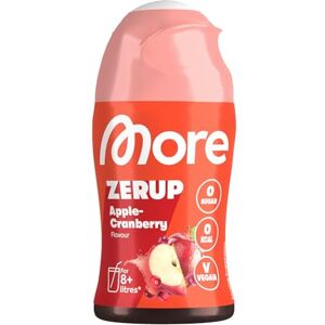 MORE NUTRITION MORE Zerup, Zero Calorie Syrup a.o. with Real Fruit Extracts, Apple Cranberry, 65 ml (up to 8 l Softdrink) Zero Added Sugars MORE NUTRITION MORE Zerup, Zero Calorie Syrup a.o. with Real Fruit Extracts, Apple Cranberry, 65 ml (up to 8 l Softdrink) Zero Added Sugars