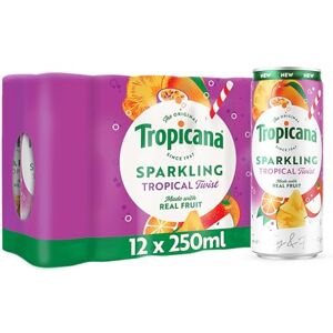 Tropicana Sparkling Tropical Twist Juice Drink Fizzy Drinks, Flavoured Water, Cocktail Mixer, Non Alcoholic Drink, Flavoured Fizzy Water, Multipack Drink 12 x 250ml Tropicana Sparkling Tropical Twist Juice Drink Fizzy Drinks, Flavoured Water, Cocktail Mixer, Non Alcoholic Drink, Flavoured Fizzy Water, Multipack Drink 12 x 250ml