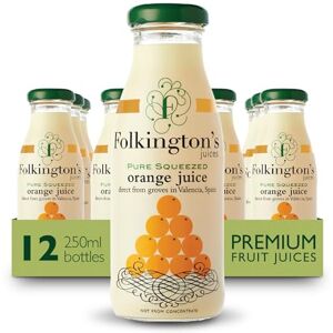 Folkington's Folkingtons Pure Pressed Valencia Orange Juice 12 x 250ml Bottles Folkington's Folkingtons Pure Pressed Valencia Orange Juice 12 x 250ml Bottles