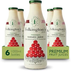 Folkington's Tomato Juice, 6 x 1 Litre Bottles, Premium Juice, Pack of 6 Folkington's Tomato Juice, 6 x 1 Litre Bottles, Premium Juice, Pack of 6
