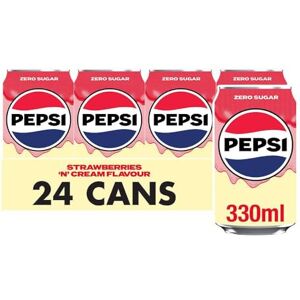 Pepsi Strawberry & Cream 330ml Can (Pack of 24) Pepsi Strawberry & Cream 330ml Can (Pack of 24)