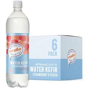 Nexba Strawberry & Peach Water Kefir, All Natural, Sugar Free, 1 Litre (Pack of 6) All Natural, Sugar Free & Healthy Beverage Nexba Strawberry & Peach Water Kefir, All Natural, Sugar Free, 1 Litre (Pack of 6) All Natural, Sugar Free & Healthy Beverage