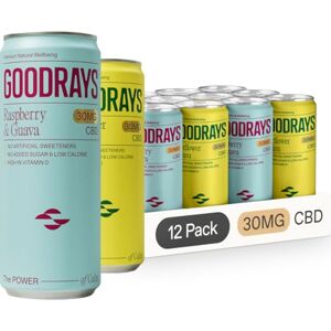 Goodrays CBD Drinks, Sparkling Low Calorie Soft Drink, Natural Sleep Stress and Anxiety Relief, Vegan, 2 Flavour Mixed Pack, 12 x 250ml Cans, Packaging May Vary Goodrays CBD Drinks, Sparkling Low Calorie Soft Drink, Natural Sleep Stress and Anxiety Relief, Vegan, 2 Flavour Mixed Pack, 12 x 250ml Cans, Packaging May Vary