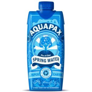 Aquapax Spring Water Multipack 12 Cartons of 500ml Aqua Water Packed in a Sustainable Container with Sugar can bio Cap Wholly Recyclable and refillable Boxes for an eco-Friendly Environment Aquapax Spring Water Multipack 12 Cartons of 500ml Aqua Water Packed in a Sustainable Container with Sugar can bio Cap Wholly Recyclable and refillable Boxes for an eco-Friendly Environment