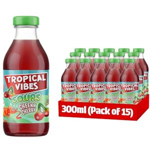 Tropical Vibes Sours Cheeky Cherry Drink Exotic Flavours, Refreshing Summer Drink, Pack of 15. Tropical Vibes Sours Cheeky Cherry Drink Exotic Flavours, Refreshing Summer Drink, Pack of 15.