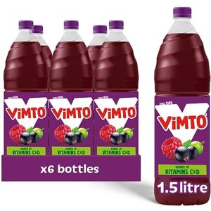Vimto Fruit Squash – No Added Sugar – Blackcurrant, Grape & Raspberry – Vitamins C & D – 6 x 1.5L Bottles – Vegetarian – Mixed Fruit Cordial Vimto Fruit Squash – No Added Sugar – Blackcurrant, Grape & Raspberry – Vitamins C & D – 6 x 1.5L Bottles – Vegetarian – Mixed Fruit Cordial