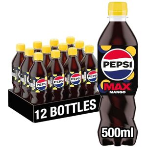 Pepsi Max Mango, 500ml (Pack of 12) Pepsi Max Mango, 500ml (Pack of 12)
