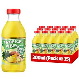 Tropical Vibes Pineapple & Ginger Drink, Exotic Flavors, Refreshing Summer Drink, Pack of 15. Tropical Vibes Pineapple & Ginger Drink, Exotic Flavors, Refreshing Summer Drink, Pack of 15.