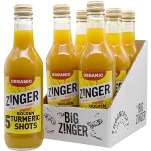 Zinger Turmeric 6x330ml 30 shots Dosing Bottle Plant based shots with golden turmeric juice Natural kick No added sugar Zinger Turmeric 6x330ml 30 shots Dosing Bottle Plant based shots with golden turmeric juice Natural kick No added sugar