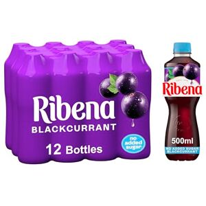 Ribena Blackcurrant Juice Drink No Added Sugar 500ml Multipack of 12 Real British Blackcurrants Rich in Vitamin C No Artificial Colours Low Calorie 100% Recycled Plastic Bottle Ribena Blackcurrant Juice Drink No Added Sugar 500ml Multipack of 12 Real British Blackcurrants Rich in Vitamin C No Artificial Colours Low Calorie 100% Recycled Plastic Bottle