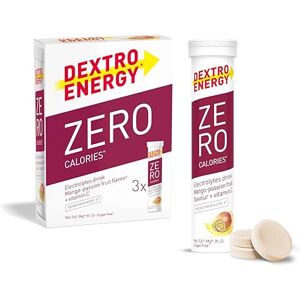 Dextro Energy Zero Calories Mango and Passionfruit I Electrolytes Sports Drink I Effervescent Tablets Rapid Recovery and Hydration Electrolyte Drink I with Vitamin C I Vegan I 3 Tubes, 60 Tablets Dextro Energy Zero Calories Mango and Passionfruit I Electrolytes Sports Drink I Effervescent Tablets Rapid Recovery and Hydration Electrolyte Drink I with Vitamin C I Vegan I 3 Tubes, 60 Tablets