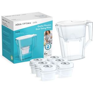 Aqua Optima Oria Water Filter Jug & 6 Evolve+ Filter Cartridge 2.8L Blue Fridge & Dishwasher Friendly, Easy Fill Reduces Limescale, Chlorine & Other Impurities By LAICA (Packaging May Vary) Aqua Optima Oria Water Filter Jug & 6 Evolve+ Filter Cartridge 2.8L Blue Fridge & Dishwasher Friendly, Easy Fill Reduces Limescale, Chlorine & Other Impurities By LAICA (Packaging May Vary)