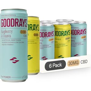 Goodrays CBD Drinks, Sparkling Low Calorie Soft Drink, Natural Sleep Stress and Anxiety Relief, Vegan, 2 Flavour Mixed Pack,6 x 250ml Cans, Packaging May Vary Goodrays CBD Drinks, Sparkling Low Calorie Soft Drink, Natural Sleep Stress and Anxiety Relief, Vegan, 2 Flavour Mixed Pack,6 x 250ml Cans, Packaging May Vary