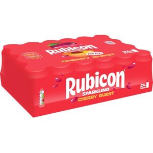 Rubicon Sparkling Cherry Burst Flavoured Fizzy Drink with Real Fruit Juice Multipack 24 x 330ml Cans Rubicon Sparkling Cherry Burst Flavoured Fizzy Drink with Real Fruit Juice Multipack 24 x 330ml Cans