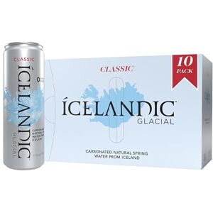 Icelandic Glacial Sparkling Water, Unflavored, 330 ml Cans, 10 Count Icelandic Glacial Sparkling Water, Unflavored, 330 ml Cans, 10 Count