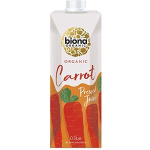 Biona Organic Carrot Juice 500ml, Pack of 12 Immediately Pressed After Harvest Not From Concentrate No added Sugar Suitable for Vegans Biona Organic Carrot Juice 500ml, Pack of 12 Immediately Pressed After Harvest Not From Concentrate No added Sugar Suitable for Vegans