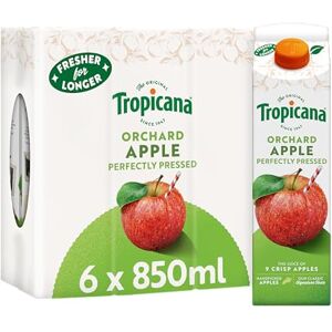 Tropicana Long Life Pure Pressed Apple Fruit Juice with Vitamin C Long Shelf Life Apple Juice Breakfast Drink, Fresh Drink, Drinks Multipack 6 x 850ml Tropicana Long Life Pure Pressed Apple Fruit Juice with Vitamin C Long Shelf Life Apple Juice Breakfast Drink, Fresh Drink, Drinks Multipack 6 x 850ml