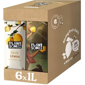 Flawsome ! Lemon 6x1l Cold-Pressed No Added Sugar – 100% Natural and Pure with No Sweeteners – Craft Vegan Not from Concentrate Flawsome ! Lemon 6x1l Cold-Pressed No Added Sugar – 100% Natural and Pure with No Sweeteners – Craft Vegan Not from Concentrate