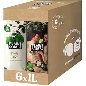 Flawsome ! Lime 6x1L Cold-Pressed No Added Sugar – 100% Natural and Pure with No Sweeteners – Craft Vegan Not from Concentrate Flawsome ! Lime 6x1L Cold-Pressed No Added Sugar – 100% Natural and Pure with No Sweeteners – Craft Vegan Not from Concentrate