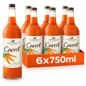 James White Organic Carrot Juice Vegan No Added Sugar Picked and Pressed (Pack of 6 x 750ml) James White Organic Carrot Juice Vegan No Added Sugar Picked and Pressed (Pack of 6 x 750ml)